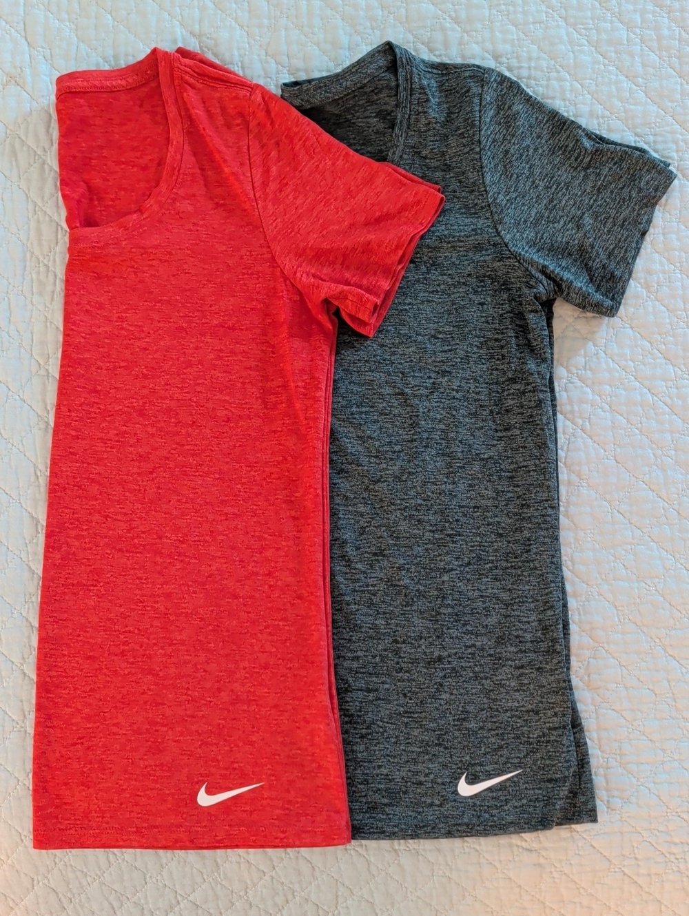 Nike Dri-FIT Short Sleeve Athletic Tees Lot of 2 | Women's Size M | Red & Gray |